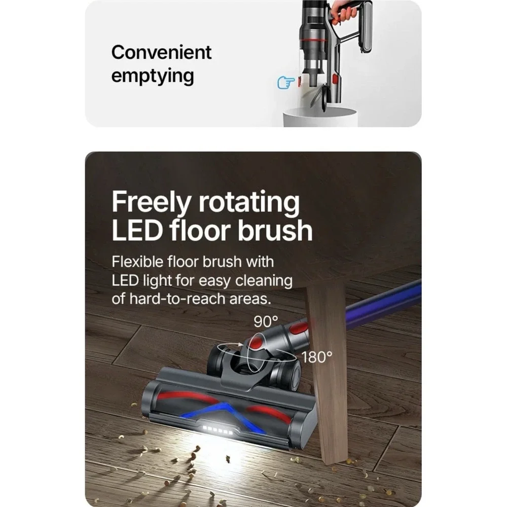 Oryzom Cordless Vacuum V1 Ultra – Next-Gen 120,000 RPM Motor HEPA Filter LED